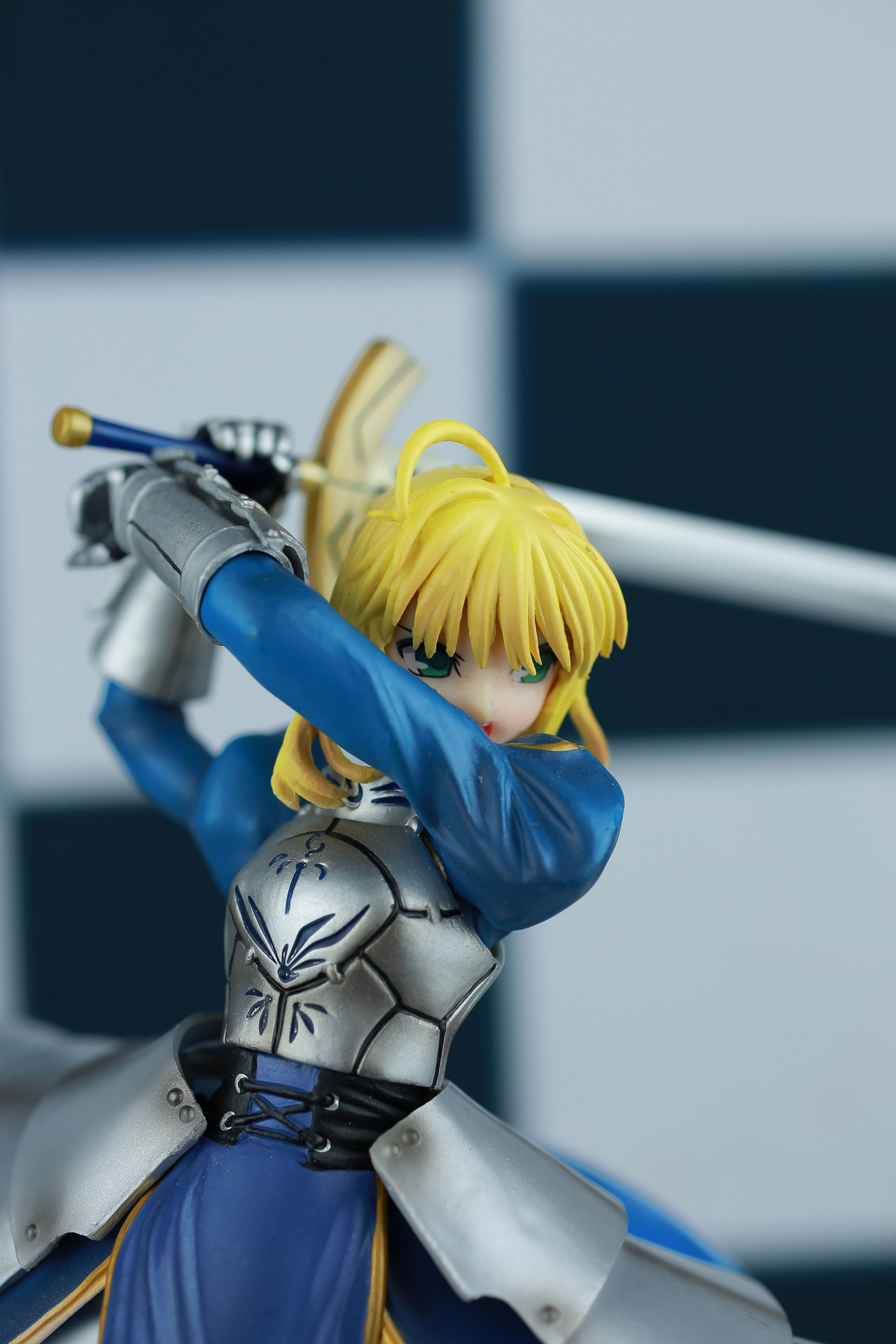 大玩家动漫手办批发 超合金 fate/zero saber 蓝塞巴 可动