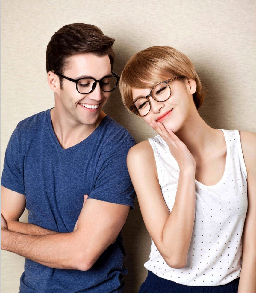 超轻tr90眼镜框复古潮大脸眼镜架圆框男女情侣款平光可配近视