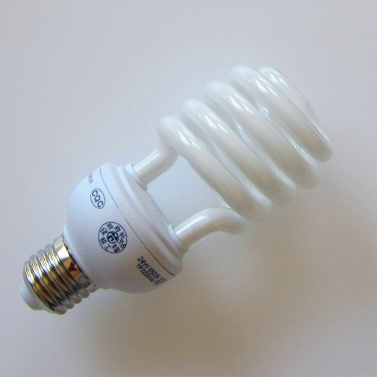 批发通士达照明纯三基色螺旋节能灯政府补贴e27螺口超亮24w白光