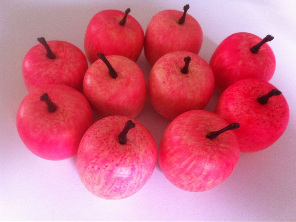 仿真水果蔬菜批发迷你带柄小红富士泡沫工艺圆苹果