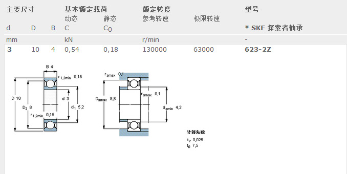 當深溝球軸承具有較大的徑向遊隙時,具有角接觸軸承的性能,可承受較大