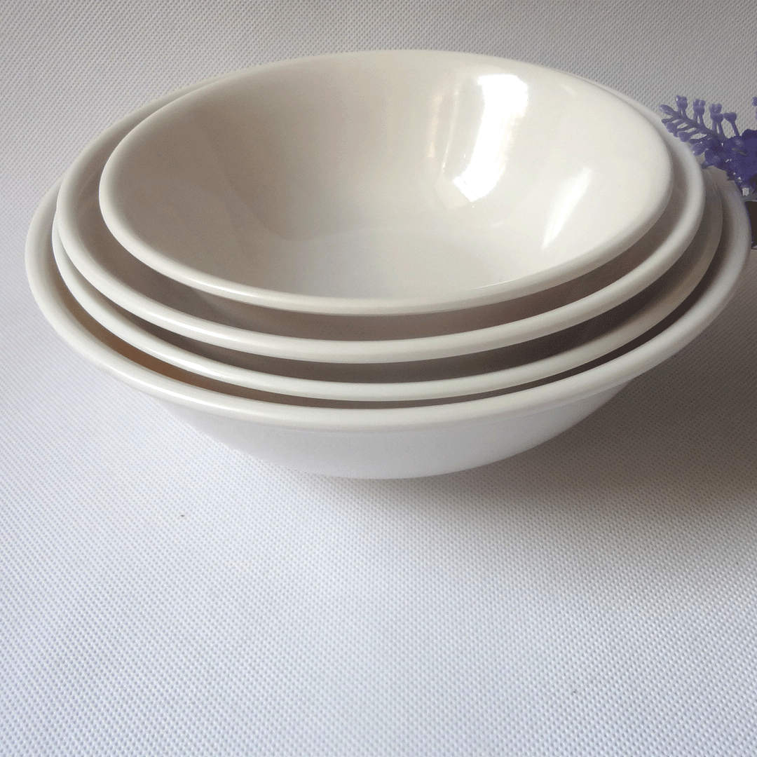 密胺餐具,8寸密胺大口v型碗,沙拉碗,尖底螺纹碗,豆浆碗