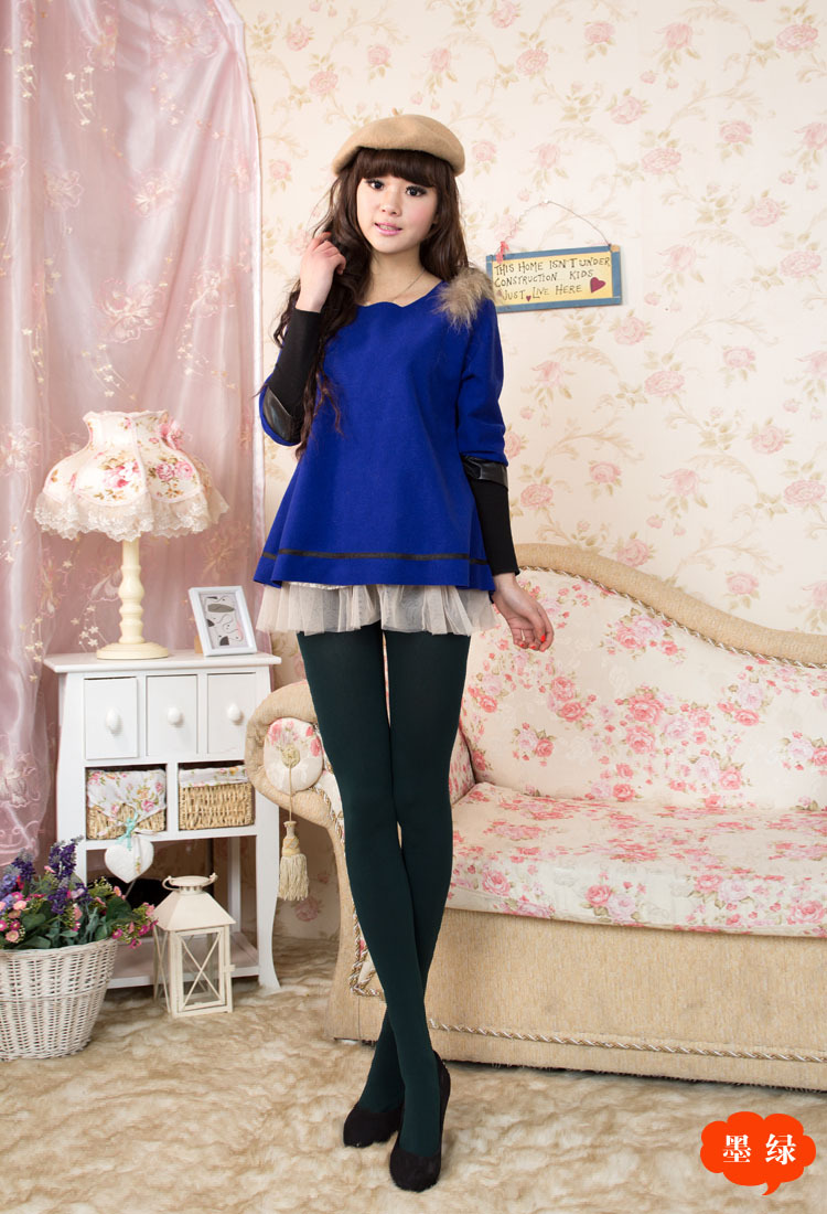 2014秋冬爆款 韩版修身显瘦糖果八色连体打底裤百搭打底袜