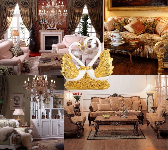 结婚礼物情侣天鹅摆件欧式树脂创意婚庆礼品家居装饰婚房摆设