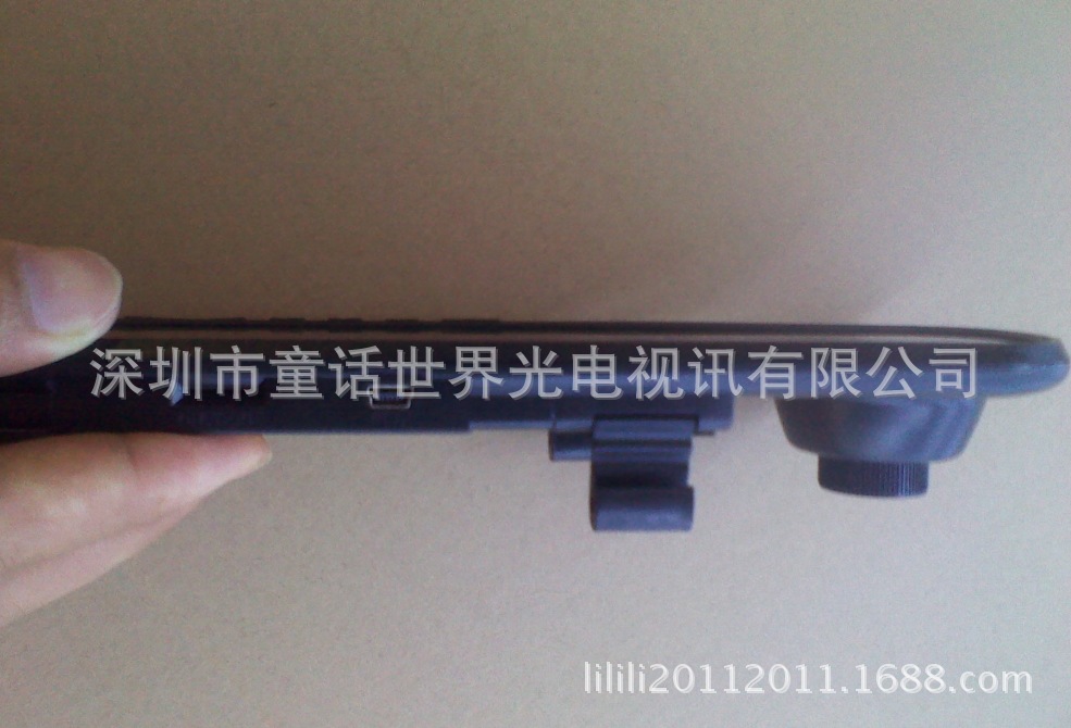 【新款按键屏后视镜倒车录像机DVR汽车载行