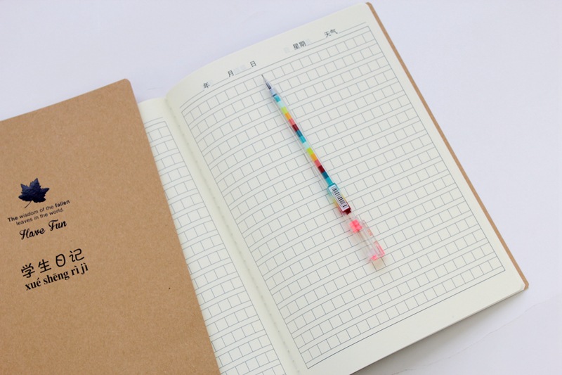 b06-53 牛皮纸封面学生日记本子16k38张