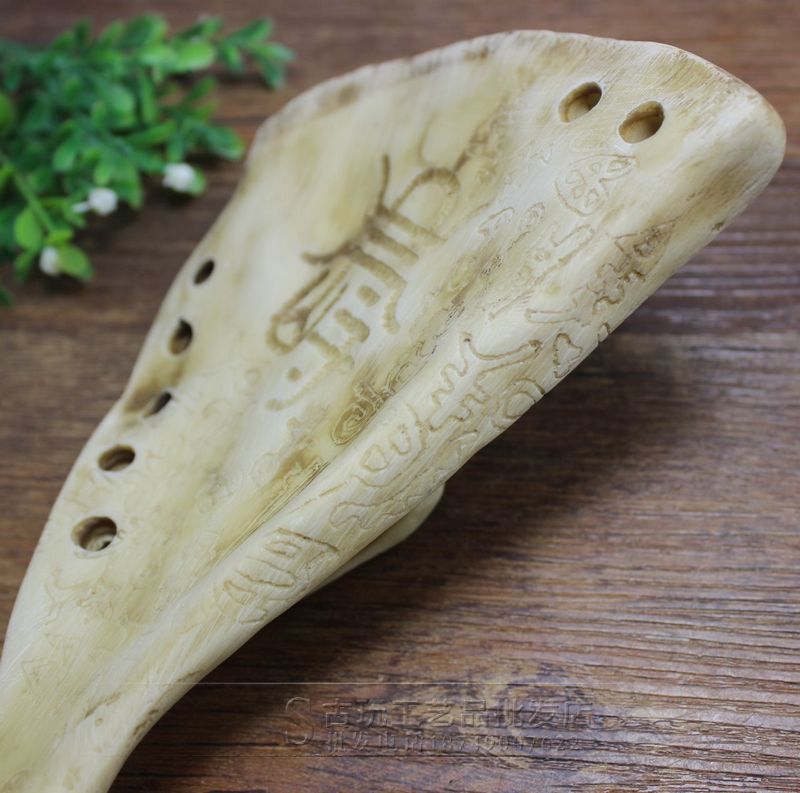 古玩杂项工艺品收藏仿古手工雕刻甲骨文摆件骨头摆件装饰品