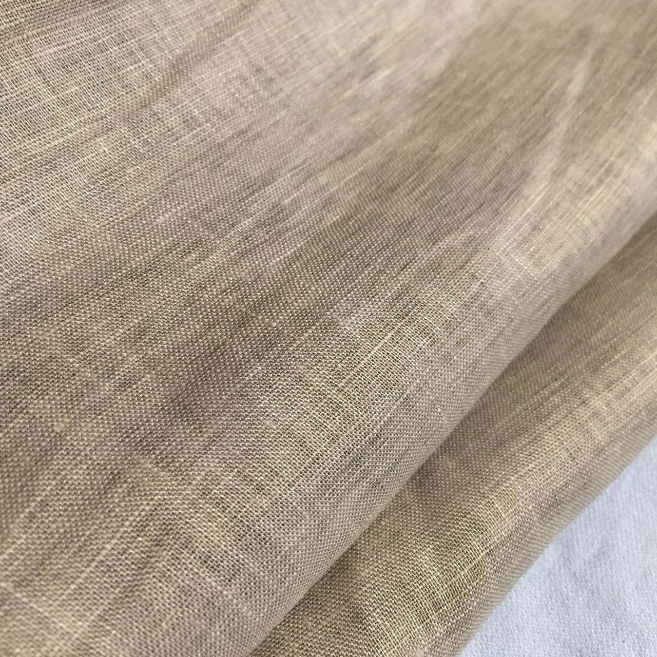 高档21x21纯色亚麻布料 纯亚麻面料 竹节洗水服装家纺面料
