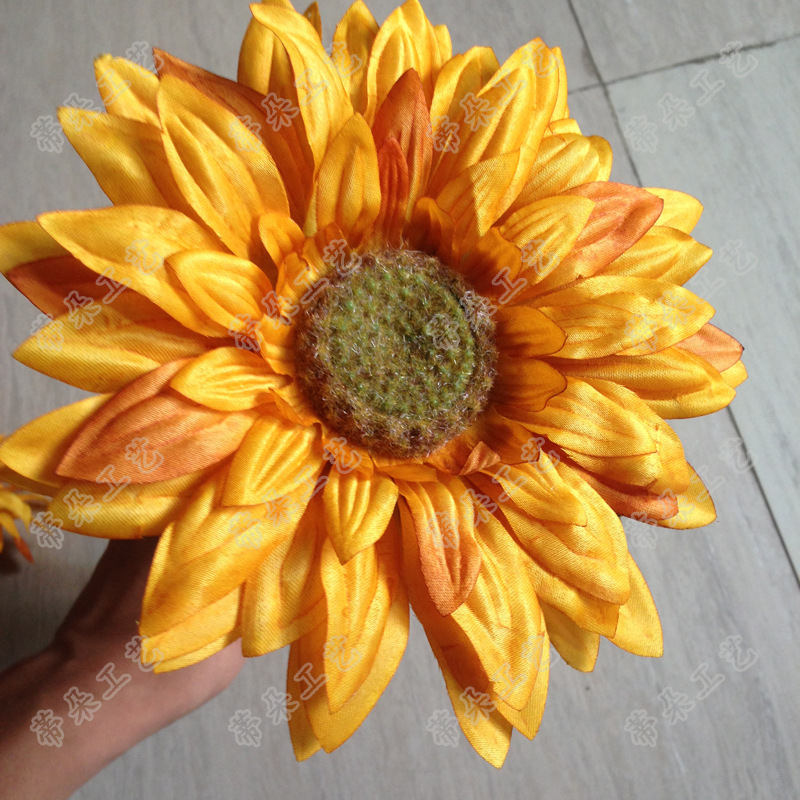 厂家批发仿生太阳花深圳加工向日葵仿真花小盆栽摆件仿真绿植diy