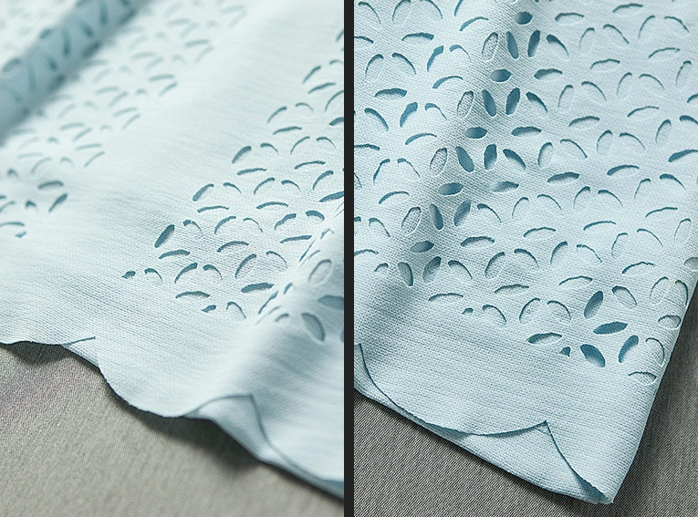 厂家直销供应激光镂空烧花面料 切割加工质量保证优质批发