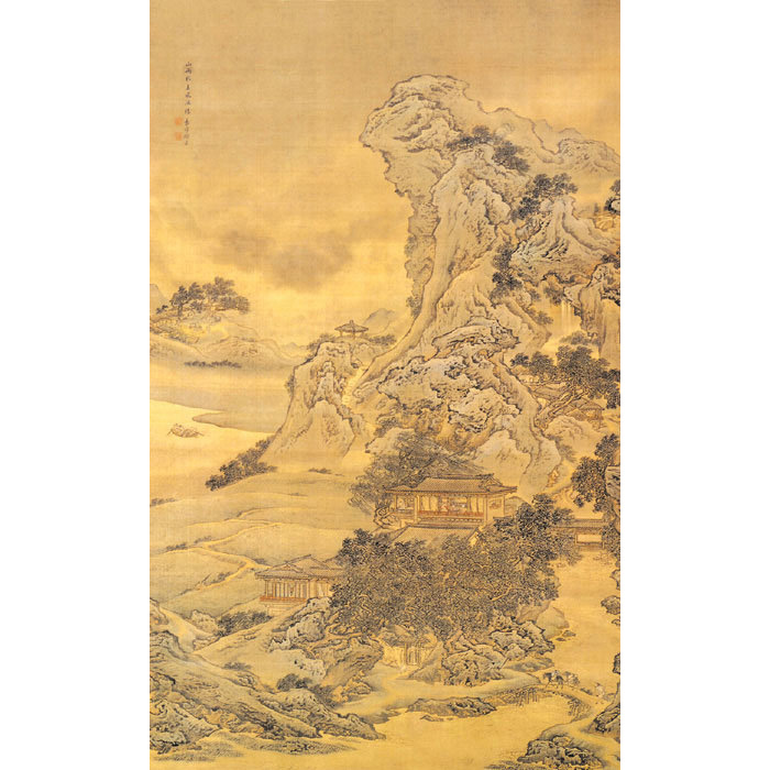 办公装饰画《山雨欲来图》仿真画