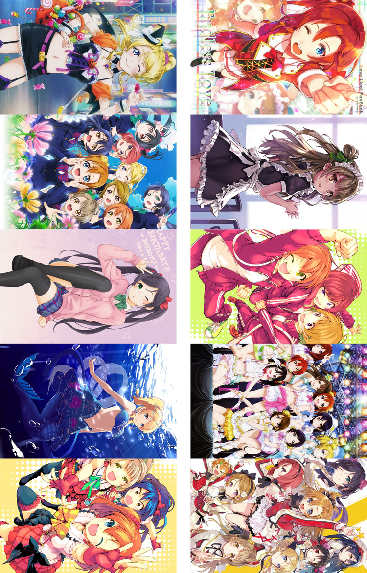 动漫明星love live01/02/03./04/05磨砂卡贴/收藏/周边/卡贴纸