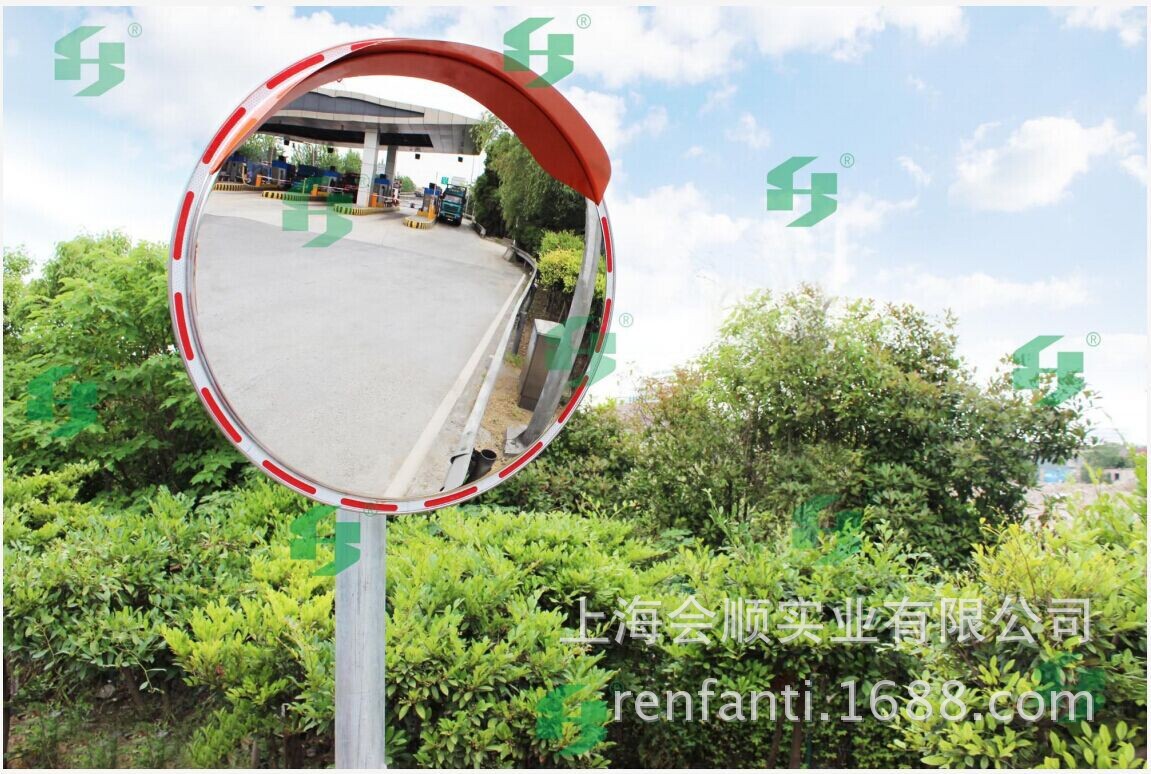 100cm不锈钢广角镜|背部镀锌板 360度交通凸面镜 道路反光镜