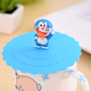 批发新款硅胶密封防漏杯盖万能防尘卡通可爱星巴克杯盖水杯盖子