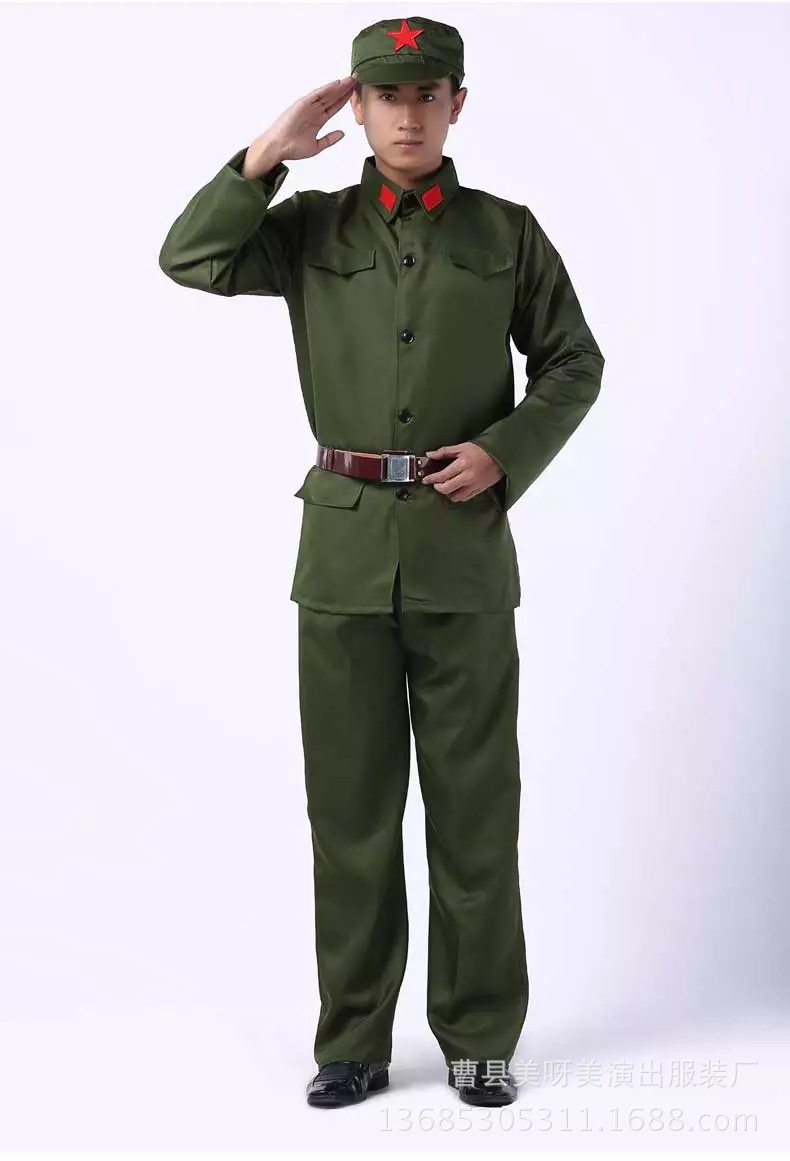 中国军装套装军旅舞台演出服摄影八路军中山装表演服饰男女通用
