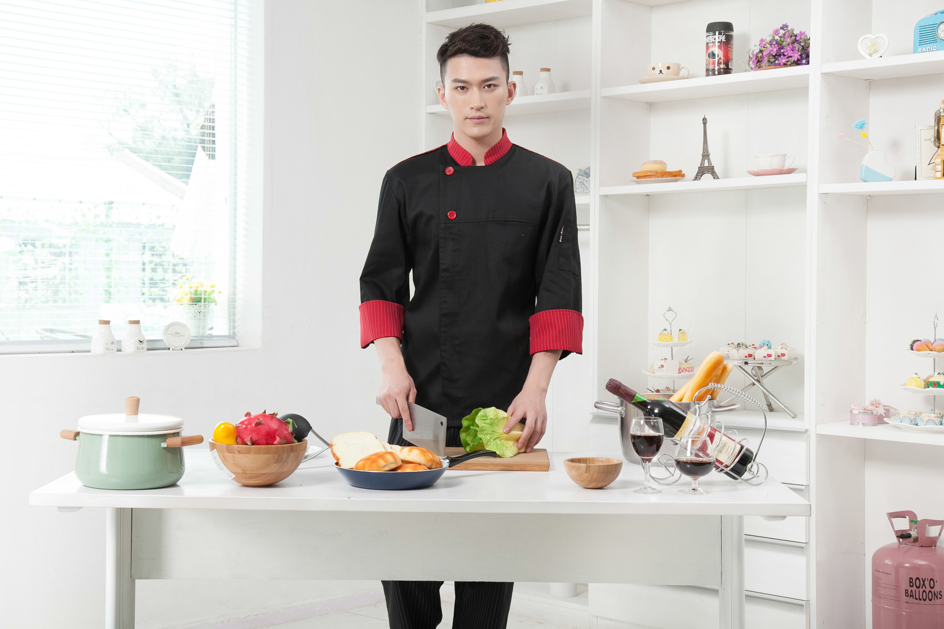 长袖工作服_酒店饭店厨师服 后厨工作服 秋冬款长袖 批发定做 - 阿里