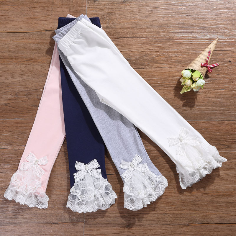 童装 韩版童装2015夏款 女童裤子公主打底裤 纯棉七分裤厂家批发