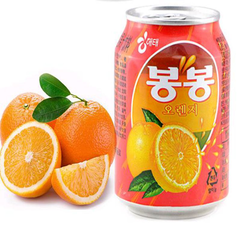 批发韩国进口 海太桔果粒果汁饮料238ml*12瓶 进口果肉果汁