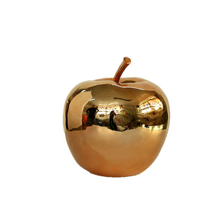 创意家居工艺品摆设 简约现代家居办公摆饰 特色金苹果厂家直销