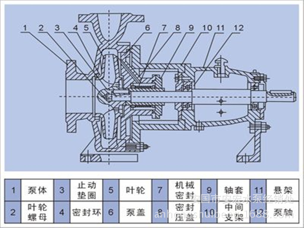 清水泵结构组成图解图片