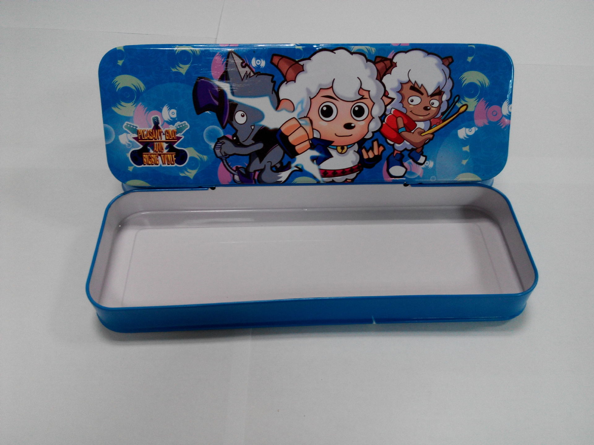 【供应马口铁文具 方形卡通文具盒 金属文具盒套装 创意文具铁盒】广