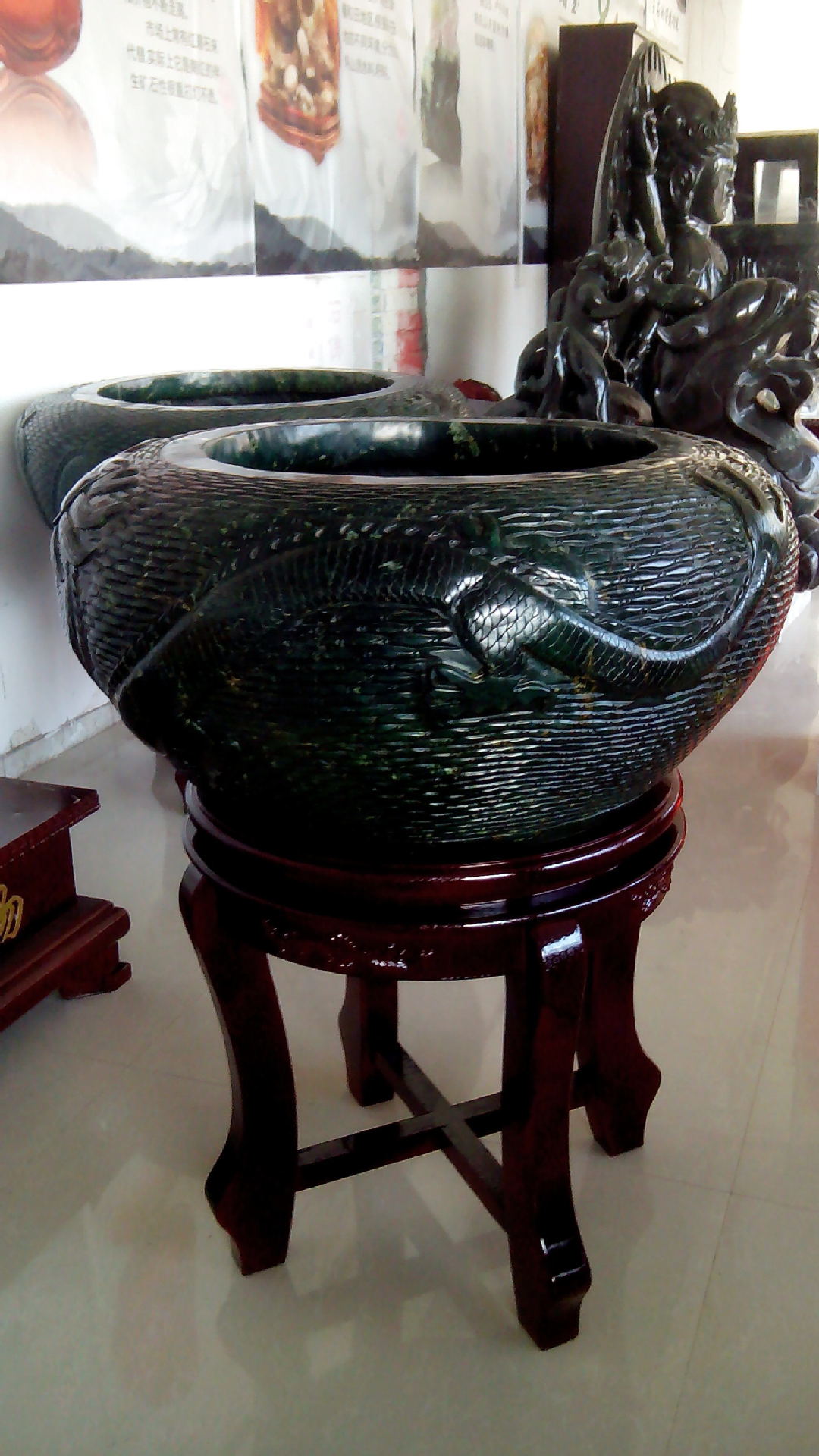 生产加工订做天然玉石鱼缸 装饰缸