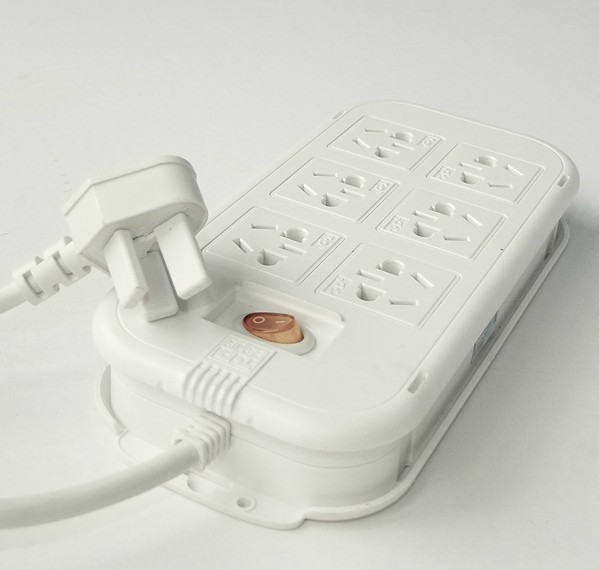 正品突破插座 tz-q0911k62 c 六联 六孔插线板总开关六位1.8米线