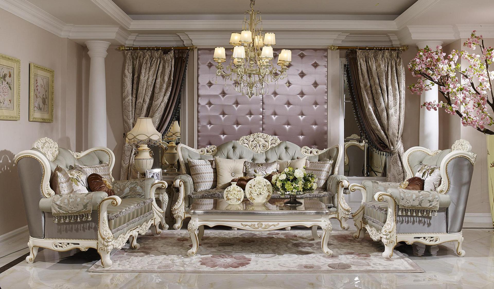欧式布艺沙发组合 法式奢华高档布沙发 新款古典大户型实木沙发