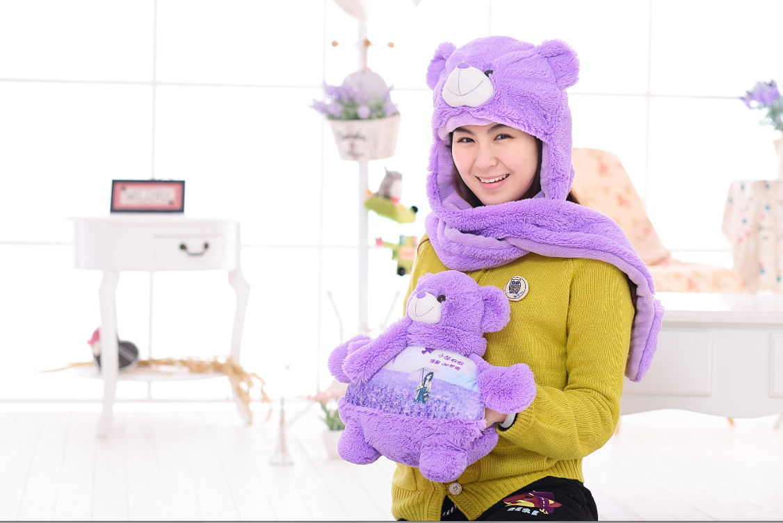 2015新款 冬日必备薰衣草熊依依手暖公仔 新年礼物 节日礼物