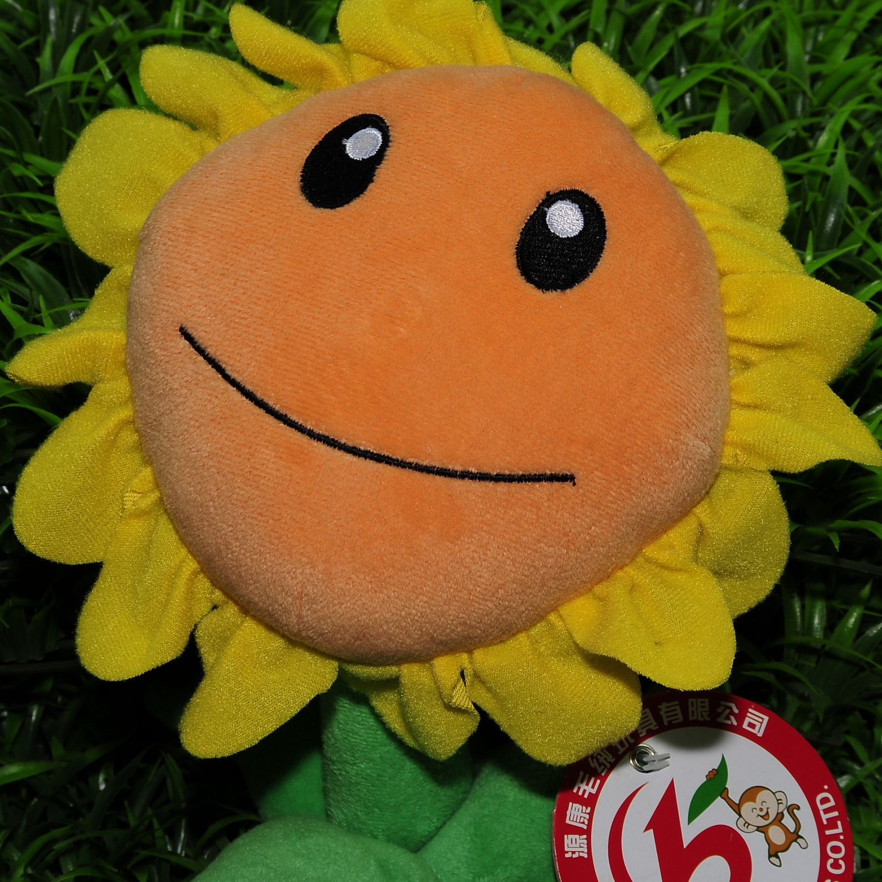 定做毛绒植物玩具 毛绒向日葵植物玩偶 动漫向日葵公仔