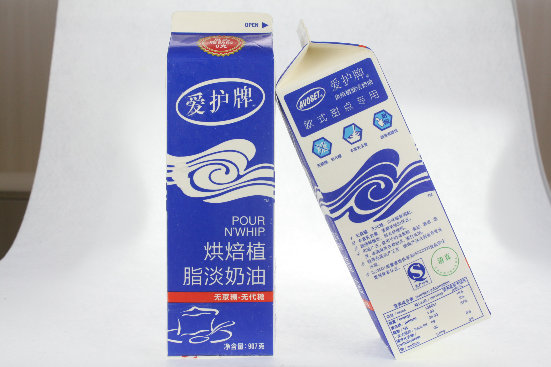 爱护植脂淡奶油 907g*12 维益植脂淡奶油