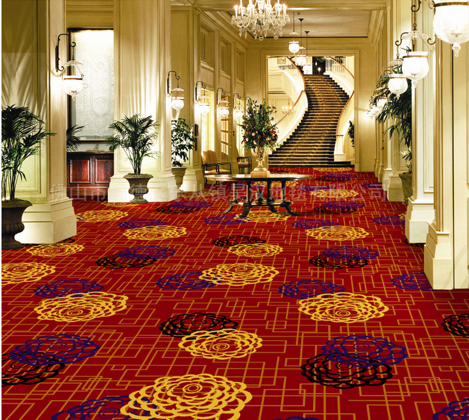 供应 满铺酒店会场地毯 大堂走道地毯 高档大厅地毯酒店大厅地毯