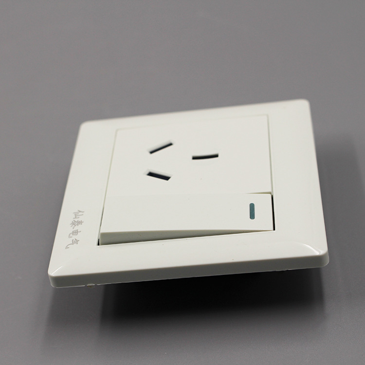 单联开关带空调插座 一开三孔16a空调插 厂家供应低价开关插座