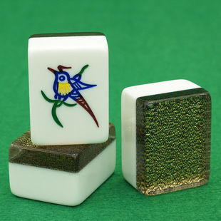 御圣黑金水晶麻将 亚克力麻将牌 广东麻将 大码家用麻将牌