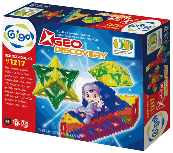 台湾智高gigo玩具#1217探索3d几何板