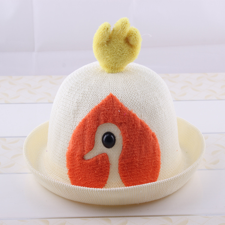 2015韩版新款天鹅帽子 儿童宝宝卡通遮阳帽女童沙滩帽太阳遮阳帽
