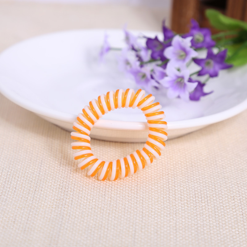 义乌韩版电话线塑料发圈 高弹力发圈头绳发饰糖果色发圈厂家批发