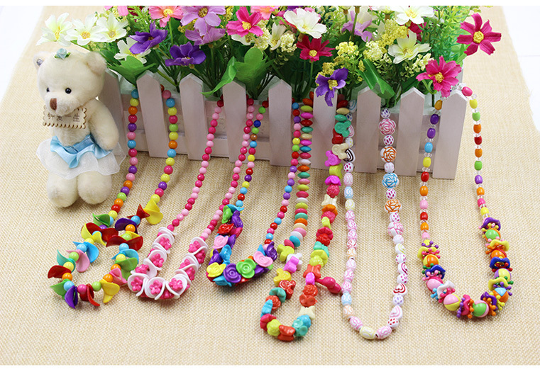 义翔儿童diy串项链手链穿珠子手工制作女孩玩具益智弱视玩具批发