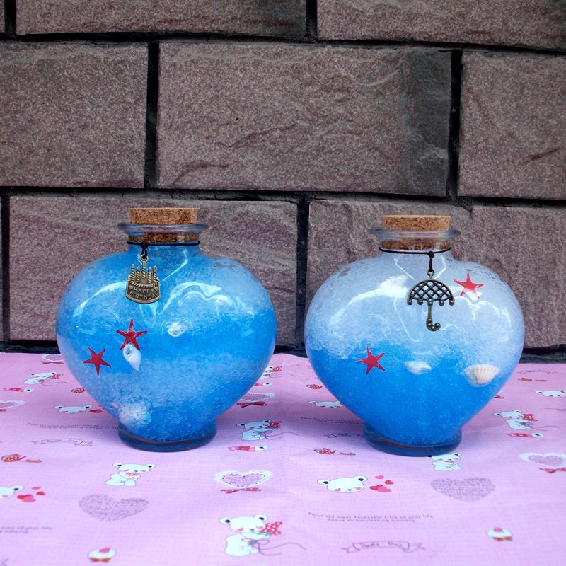 批发新款012海洋宝宝diy许愿瓶摆件 创意居家装饰幸运星漂流瓶 图片_