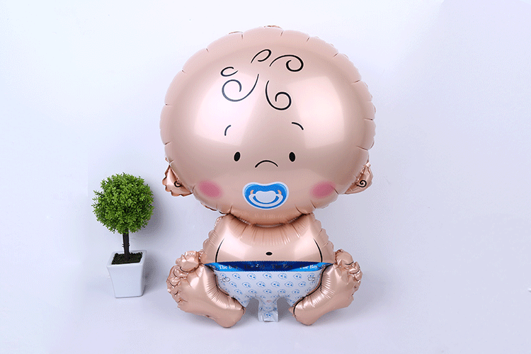 满月周岁庆生 新款婴儿大头娃娃气球 baby balloon铝膜氢气球爆款