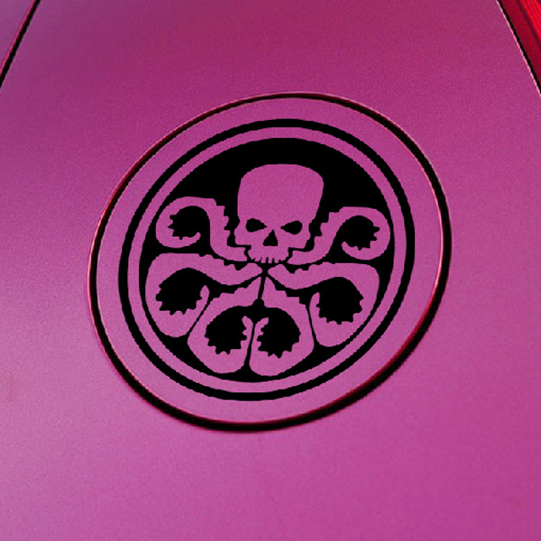 九头蛇反光个性加油盖车贴 多色可选加油盖