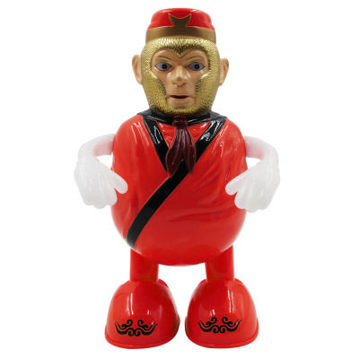 【乐美玩具】电动灯光音乐炫舞西游孙悟空机器人夜市地摊玩具批发