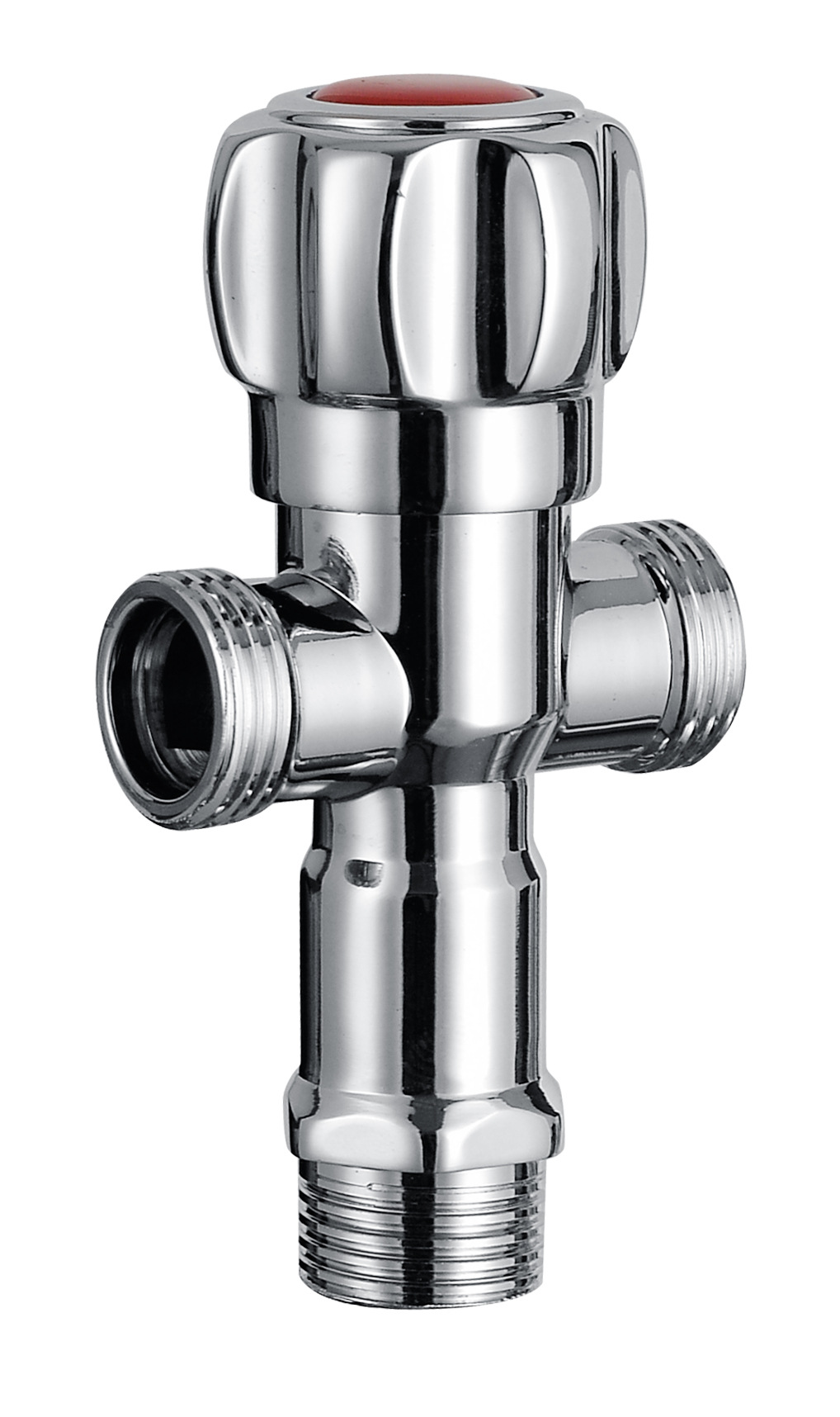 供应快开冷热水铜芯四通角阀 g006