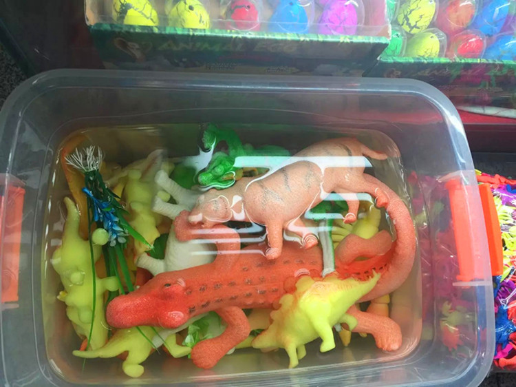 吸水膨胀地摊热卖中号十二生肖新奇益智玩具产地免费代理