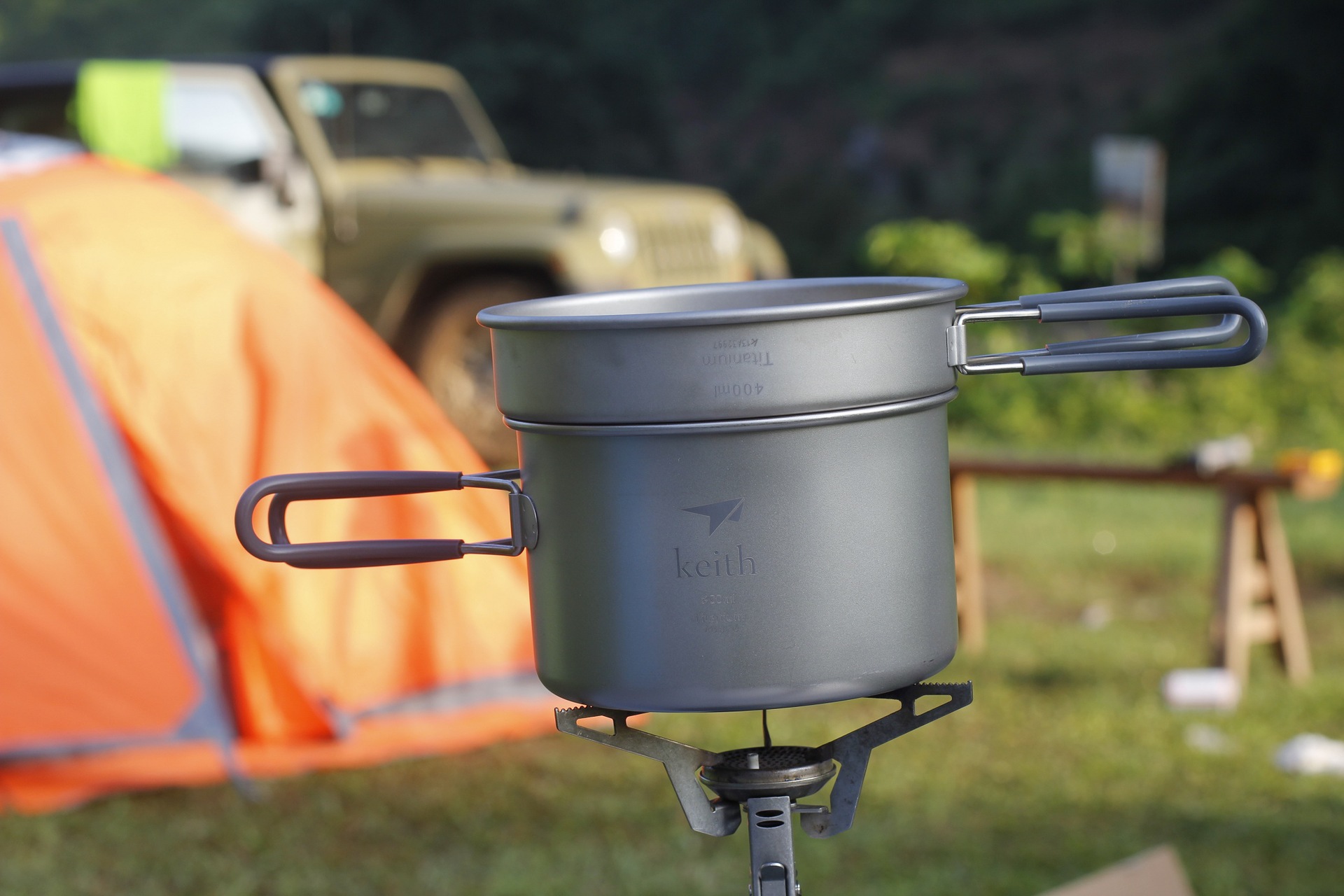 铠斯keith ti6051 钛炊具 户外野营套锅 旅行炊具套装