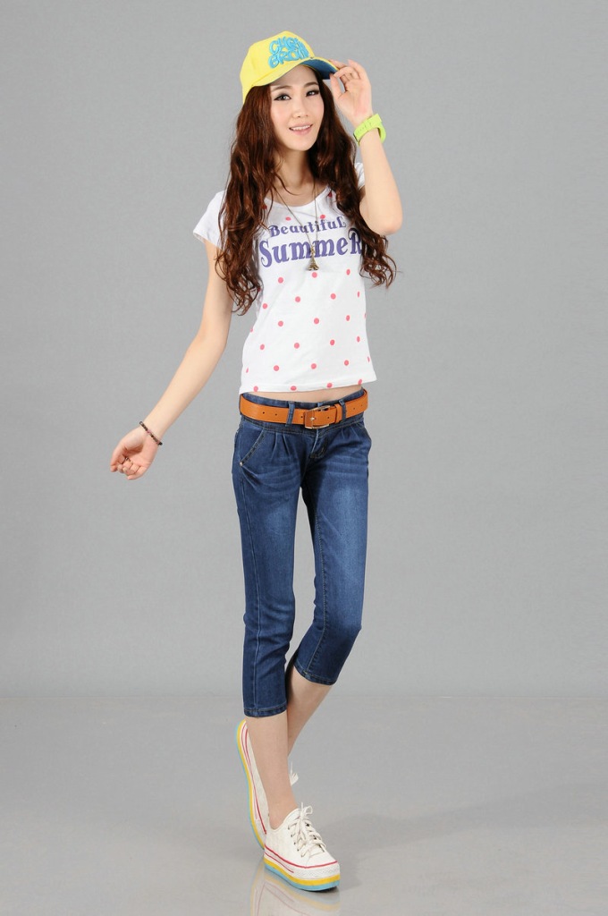 依晨 夏新款女牛仔七分裤女哈伦牛仔显瘦小脚铅笔裤926