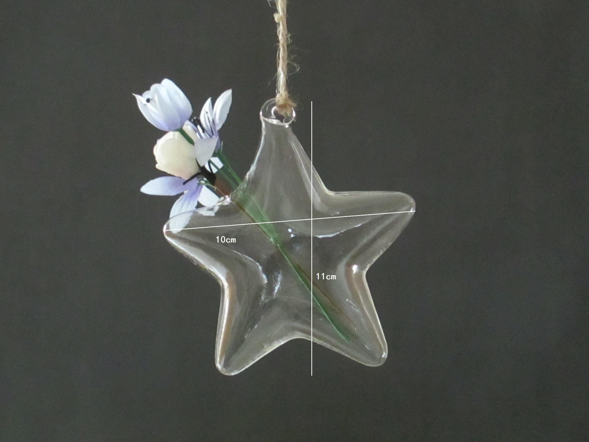 幸运星形玻璃水晶花瓶 时尚水培花器 家居装饰玻璃工艺品