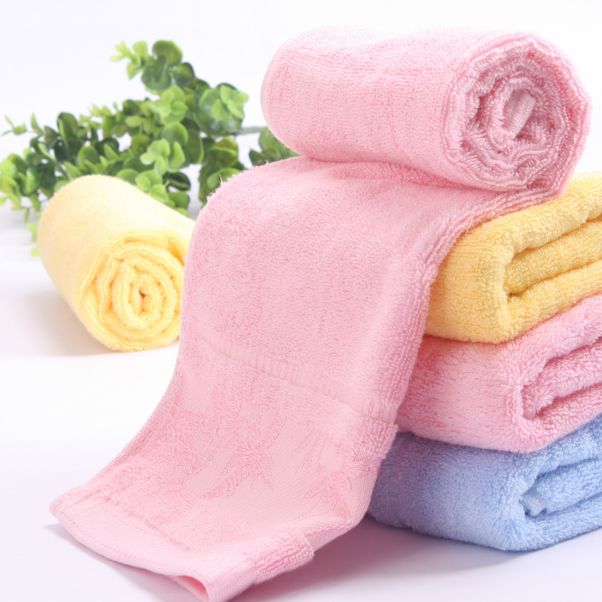 高阳毛巾厂家供应纯竹纤维毛巾超市专供美容毛巾可刺绣毛巾批发