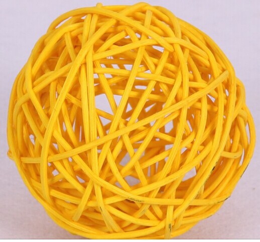 大量供应 手工编织 藤球批发彩色 3-15厘米 玩具配件 装饰工艺品