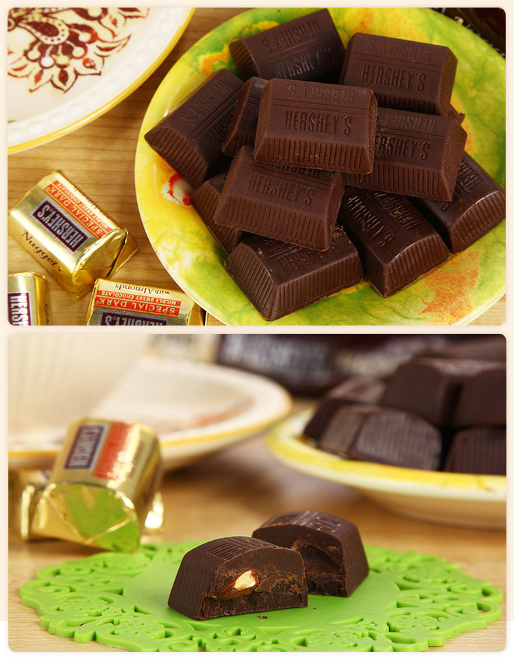 好时扁桃仁黑巧克力 美国进口 340g 进口零食 食品